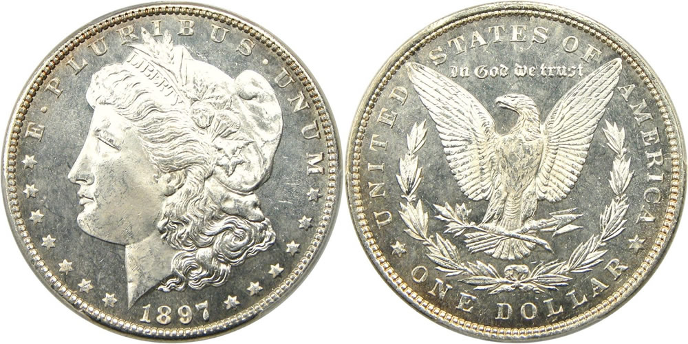1897 Morgan Dollar PCGS MS-66 1897 Morgan Dollar PCGS MS-66