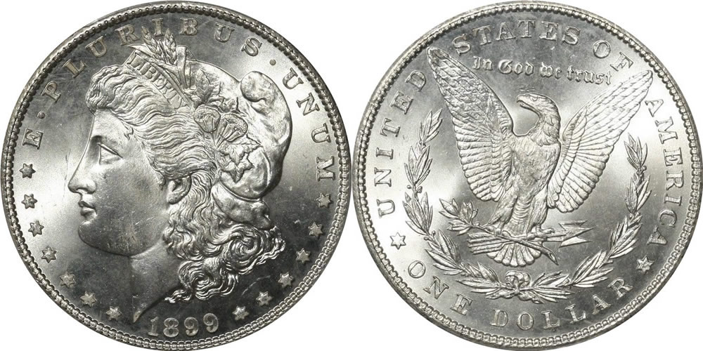1899 Morgan Dollar PCGS MS-66 CAC 1899 Morgan Dollar PCGS MS-66 CAC