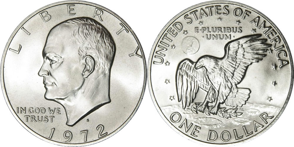 1972 S Silver Eisenhower Dollar 1972 S Silver Eisenhower Dollar