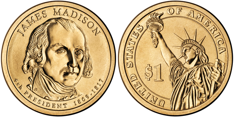 2007 D James Madison Presidential Dollar 2007 D James Madison Presidential Dollar