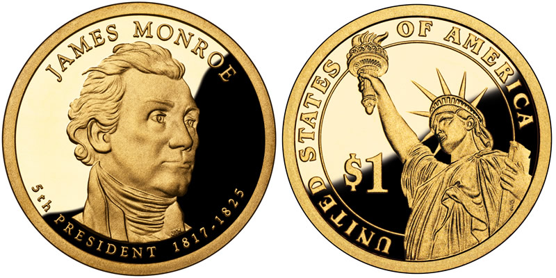 2008 S James Monroe Presidential Dollar 2008 S James Monroe Presidential Dollar