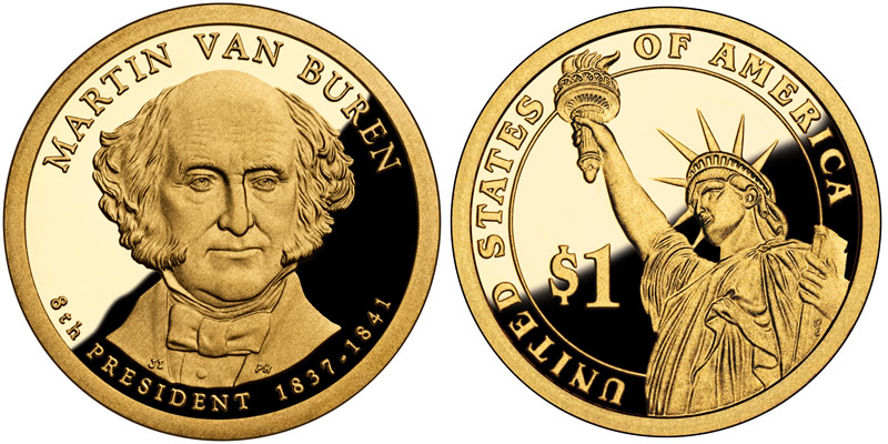 2008 S Martin Van Buren Presidential Dollar 2008 S Martin Van Buren Presidential Dollar