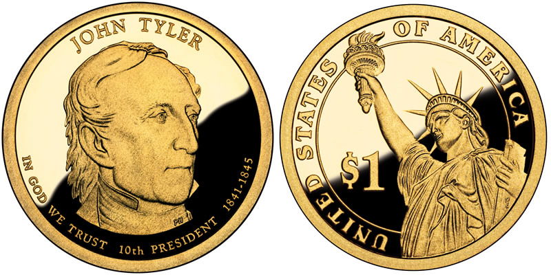 2009 S John Tyler Presidential Dollar 2009 S John Tyler Presidential Dollar