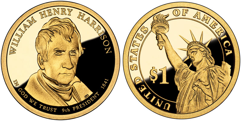 2009 S William Henry Harrison Presidential Dollar 2009 S William Henry Harrison Presidential Dollar