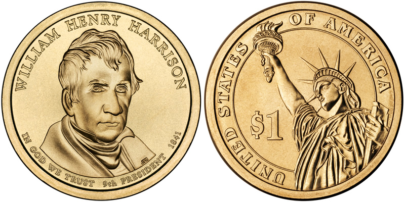 2009 D William Henry Harrison Presidential Dollar 2009 D William Henry Harrison Presidential Dollar