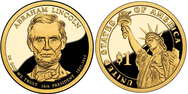 2010 S Abraham Lincoln Presidential Dollar 