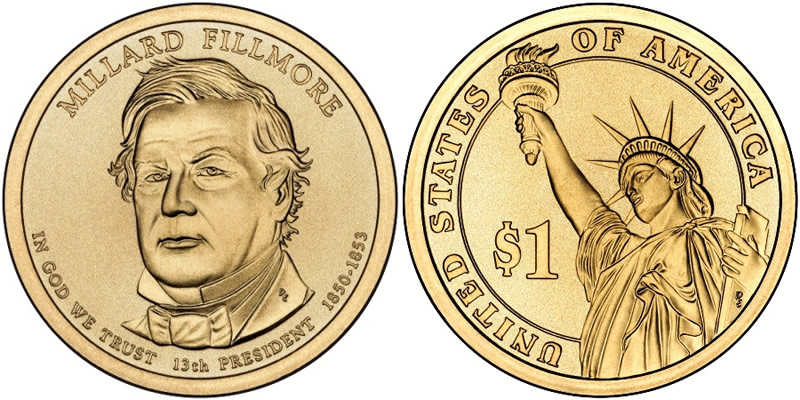 2010 D Millard Fillmore Presidential Dollar 2010 D Millard Fillmore Presidential Dollar