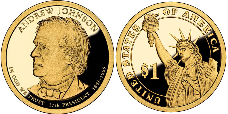 2011 S Andrew Johnson Presidential Dollar 2011 S Andrew Johnson Presidential Dollar
