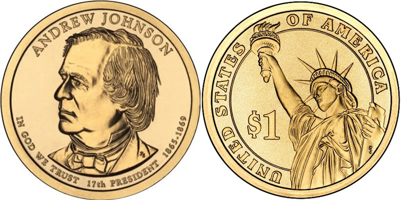 2011 D Andrew Johnson Presidential Dollar 2011 D Andrew Johnson Presidential Dollar
