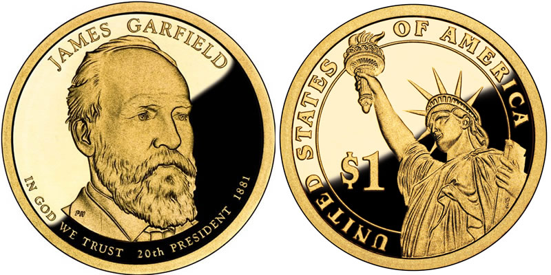 2011 S James Garfield Presidential Dollar 2011 S James Garfield Presidential Dollar