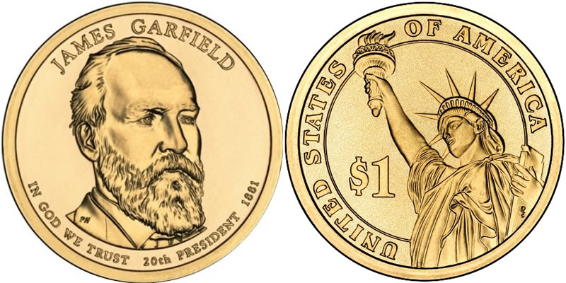 2011 D James Garfield Presidential Dollar 