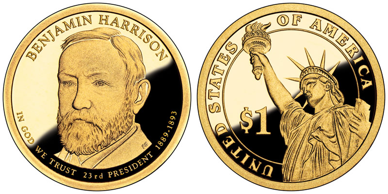2012 S Benjamin Harrison Presidential Dollar 2012 S Benjamin Harrison Presidential Dollar
