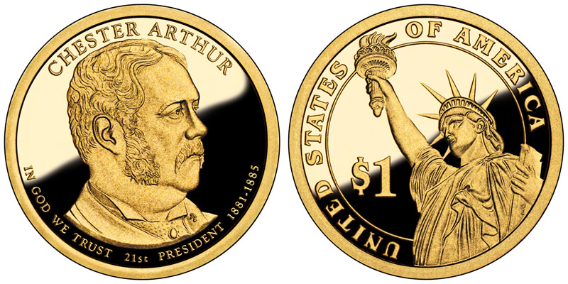 2012 S Chester A. Arthur Presidential Dollar 2012 S Chester A. Arthur Presidential Dollar