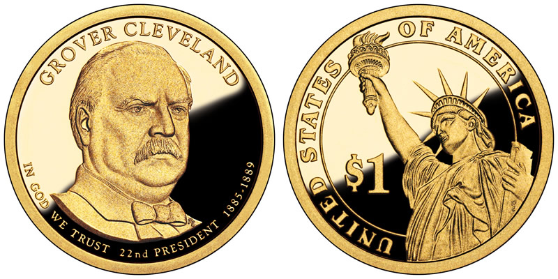 2012 S Grover Cleveland First Term Presidential Dollar 