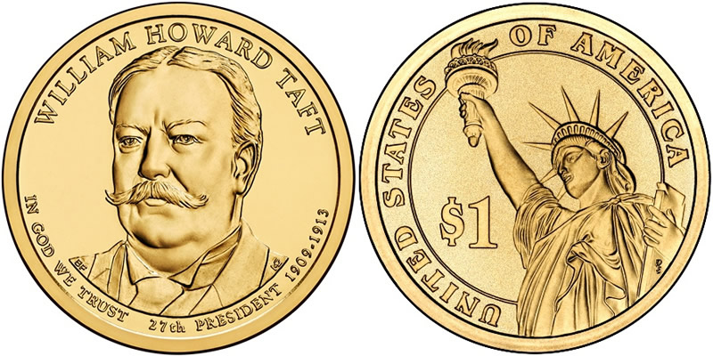 2013 D William Howard Taft Presidential Dollar 2013 D William Howard Taft Presidential Dollar