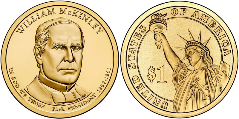 2013 D William McKinley Presidential Dollar 2013 D William McKinley Presidential Dollar