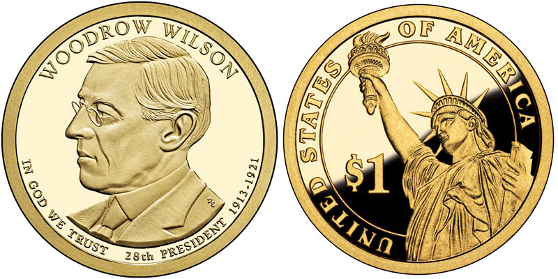 2013 S Woodrow Wilson Presidential Dollar 2013 S Woodrow Wilson Presidential Dollar
