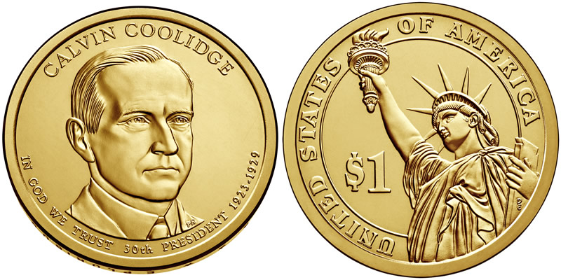 2014 D Calvin Coolidge Presidential Dollar 2014 D Calvin Coolidge Presidential Dollar
