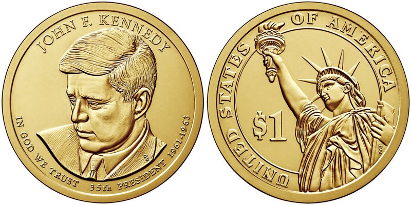 2015 D John F. Kennedy Presidential Dollar 2015 D John F. Kennedy Presidential Dollar