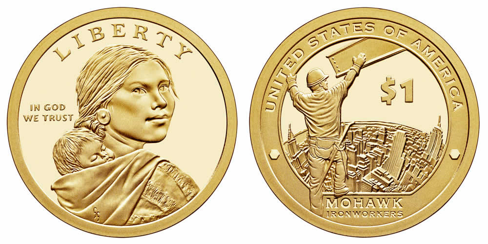 2015 S Mohawk High Iron Workers Reverse Sacagawea - Native American Dollar 2015 S Sacagawea - Native American Dollar
