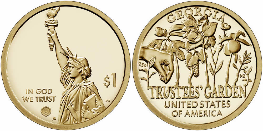 2019 S Georgia (Trustees Garden) American Innovation Dollar 2019 S American Innovation Dollar