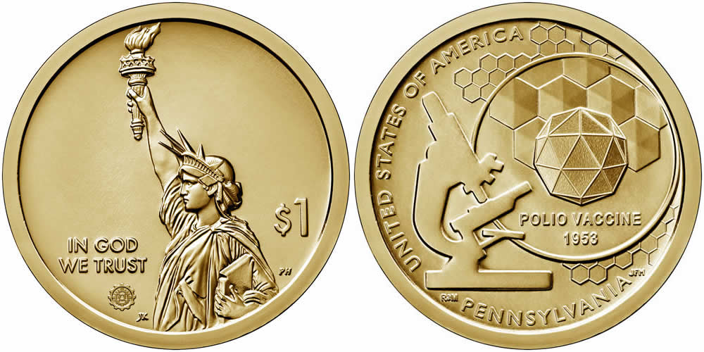 2019 D Pennsylvania (Polio Vaccine) American Innovation Dollar 2019 D American Innovation Dollar