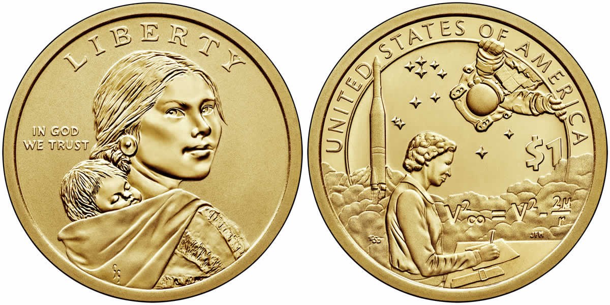 2019 P American Indians in the Space Program Sacagawea - Native American Dollar Enhanced Uncirculated 2019 Native American Dollar Uncirculated 2019 P Sacagawea - Native American Dollar Enhanced Uncirculated 2019 Native American Dollar Uncirculated