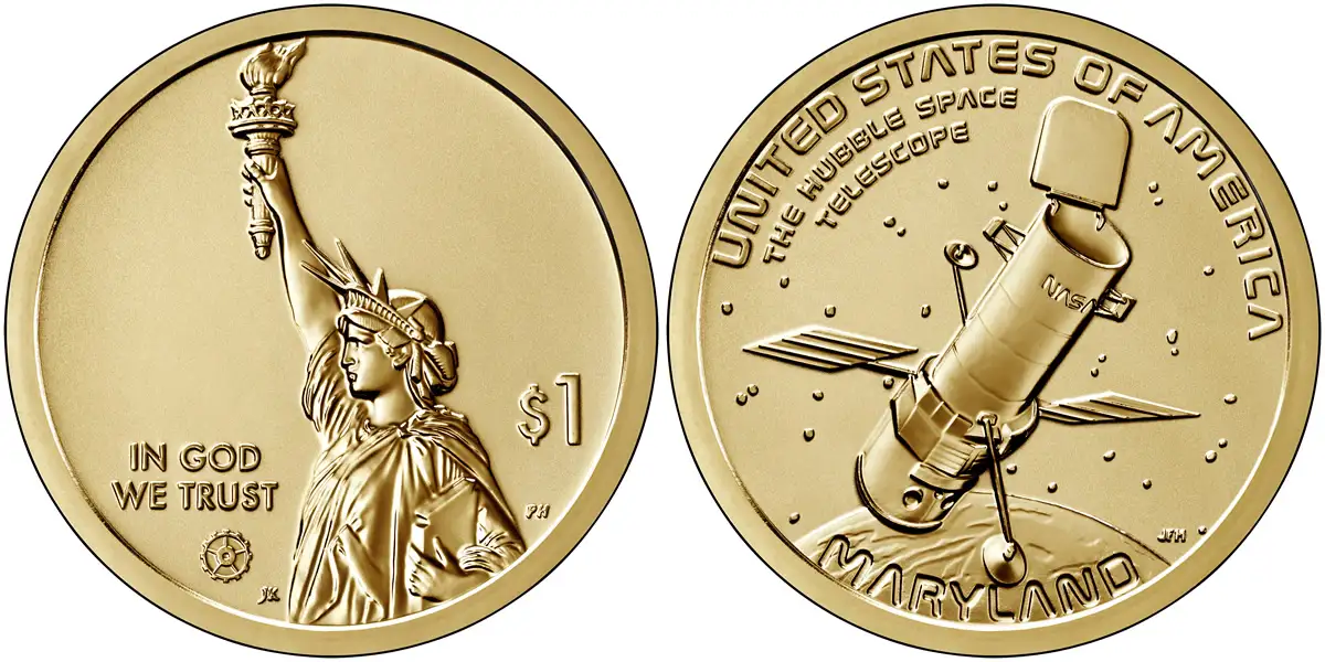 2020 S Maryland (Hubble Space Telescope) American Innovation Dollar 2020 S American Innovation Dollar