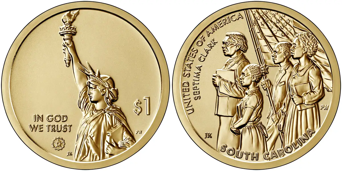2020 S South Carolina (Septima Poinsette Clark) American Innovation Dollar 2020 S American Innovation Dollar