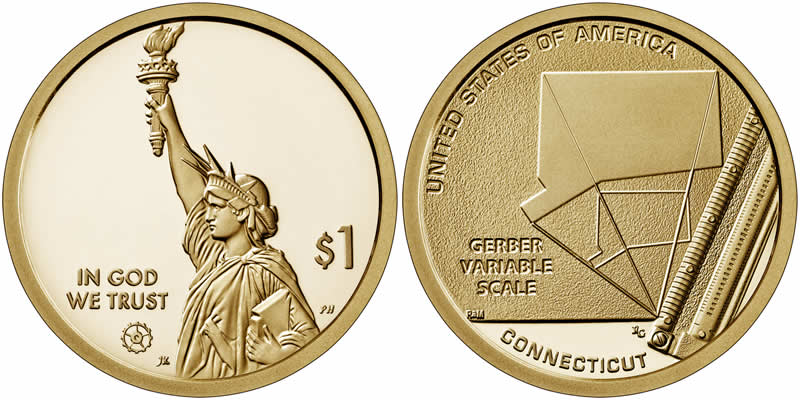 2020 S Connecticut (Gerber Variable Scale) American Innovation Dollar 2020 S American Innovation Dollar
