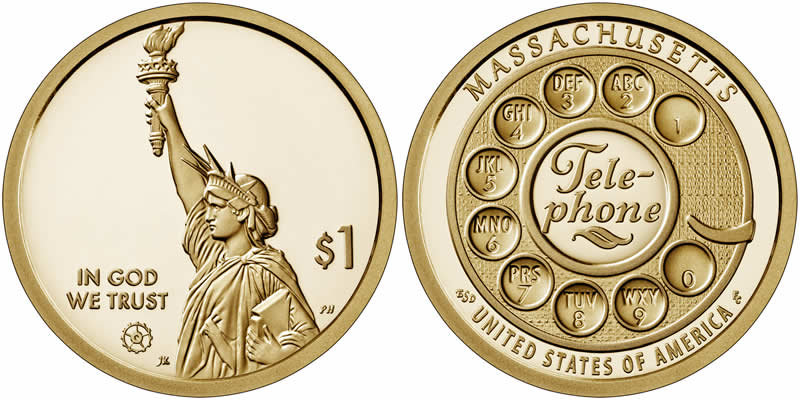2020 S Massachusetts (Telephone) American Innovation Dollar 2020 S American Innovation Dollar