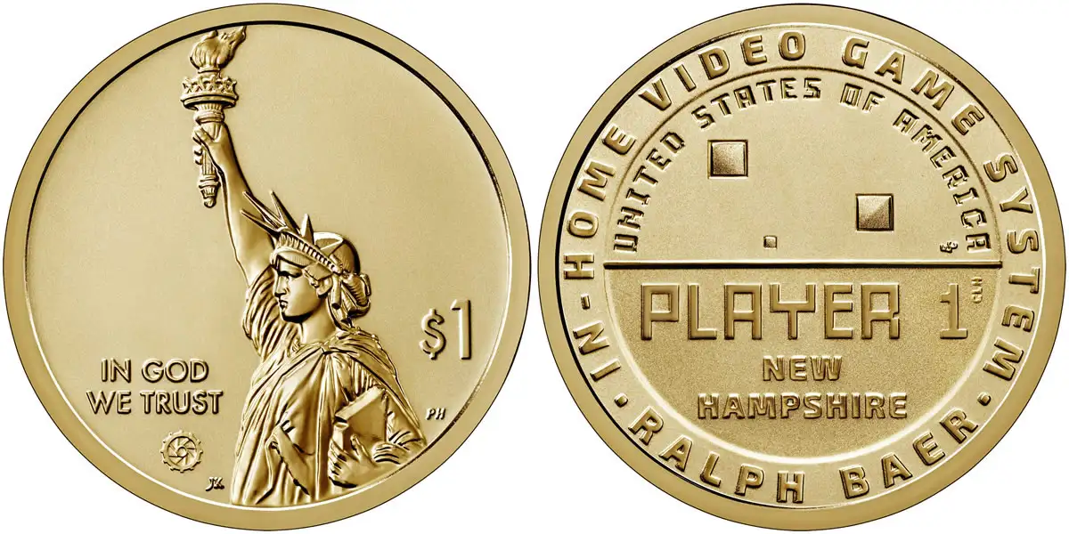 2021 S New Hampshire (Video Game Console) American Innovation Dollar 2021 S American Innovation Dollar