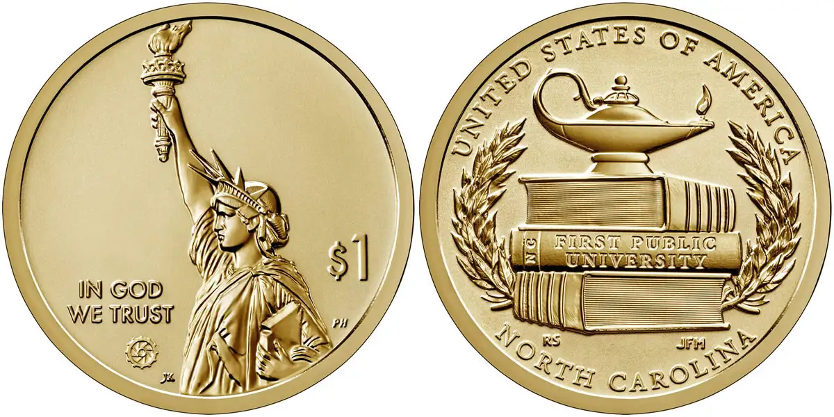 2021 S North Carolina (First Public University) American Innovation Dollar 2021 S American Innovation Dollar