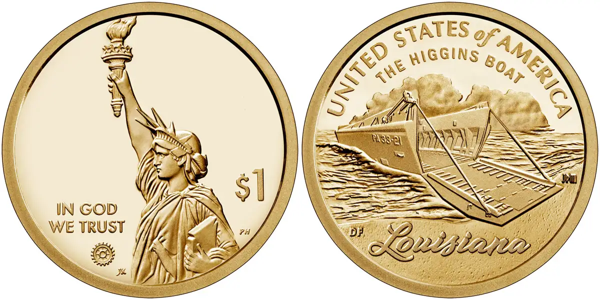 2023 S Louisiana (Higgins Boat) American Innovation Dollar 2023 S American Innovation Dollar