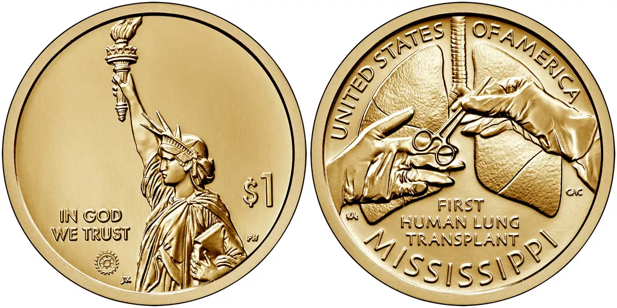 2023 D Mississippi (Lung Transplant) American Innovation Dollar 2023 D American Innovation Dollar