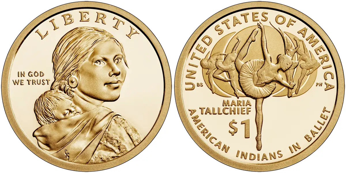 2023 S Maria Tallchief and American Indians in Ballet Sacagawea - Native American Dollar 2023 S Sacagawea - Native American Dollar