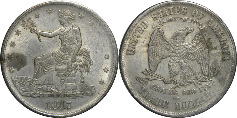 Click to Enlarge - 1817 CC Fantasy Trade Dollar 1817 CC Fantasy Trade Dollar