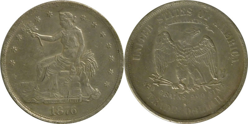 Click to Enlarge - 1876 S Counterfeit Trade Dollar 1876 S Counterfeit Trade Dollar