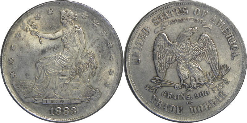 Click to Enlarge - 1883 CC Fantasy Trade Dollar 1883 CC Fantasy Trade Dollar