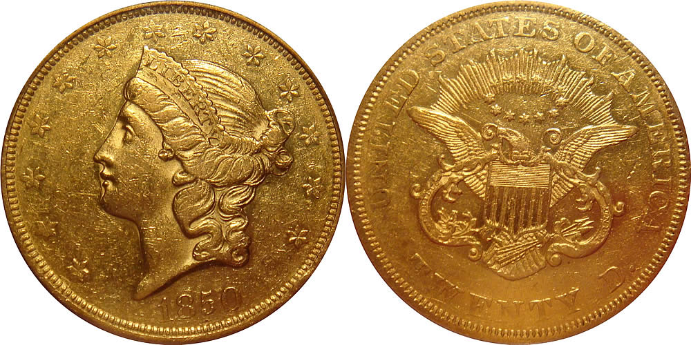 1850 Liberty Head Double Eagle 1850 Liberty Head Double Eagle