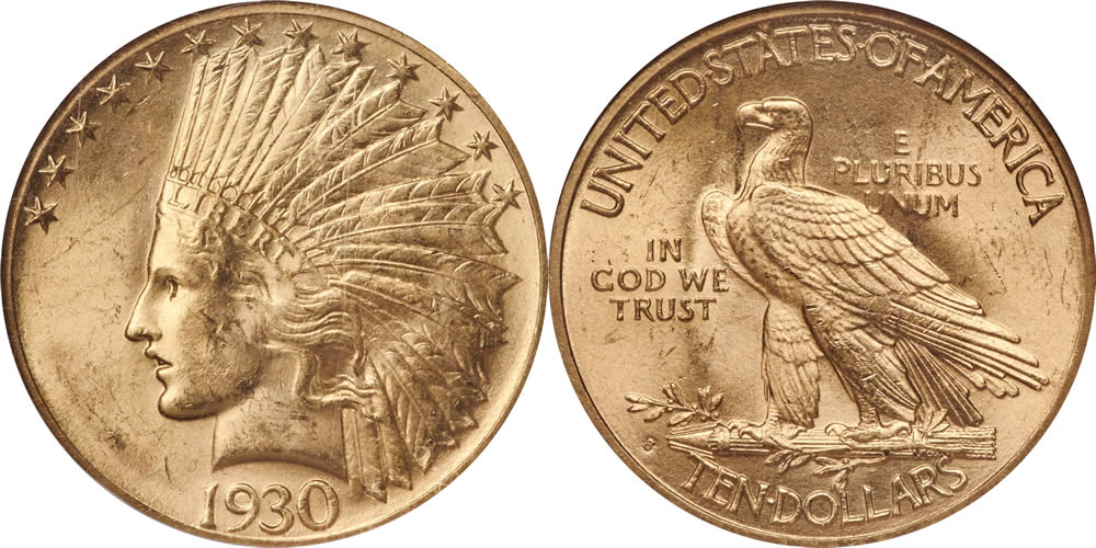 1930 S Indian Head Eagle NGC MS-64 1930 S Indian Head Eagle NGC MS-64