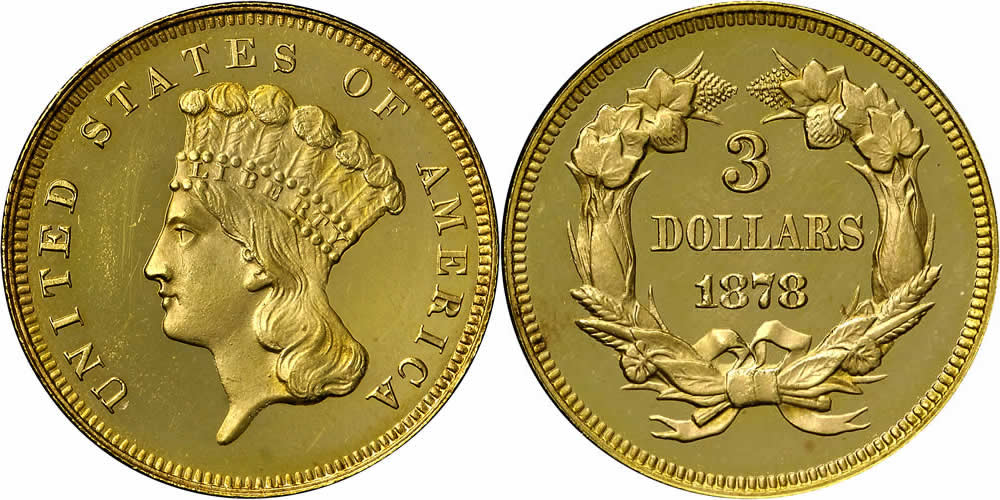 1878 Three Dollar Gold Piece 1878 Three Dollar Gold Piece