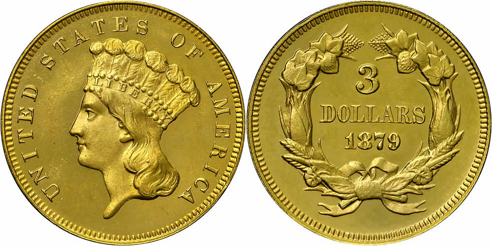 1879 Three Dollar Gold Piece 1879 Three Dollar Gold Piece