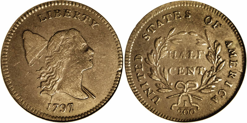 1797 Liberty Cap Bust Right Half Cent 1797 Liberty Cap Bust Right Half Cent