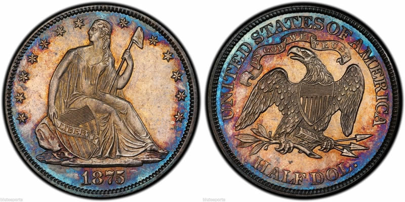 1875 Seated Liberty Half Dollar Proof