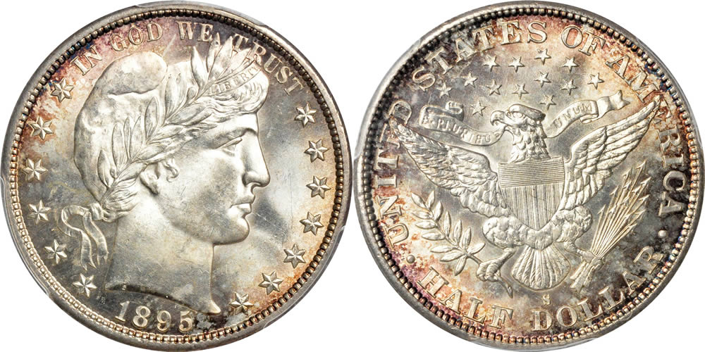 1895 S Barber Half Dollar PCGS MS66 1895 S Barber Half Dollar PCGS MS66