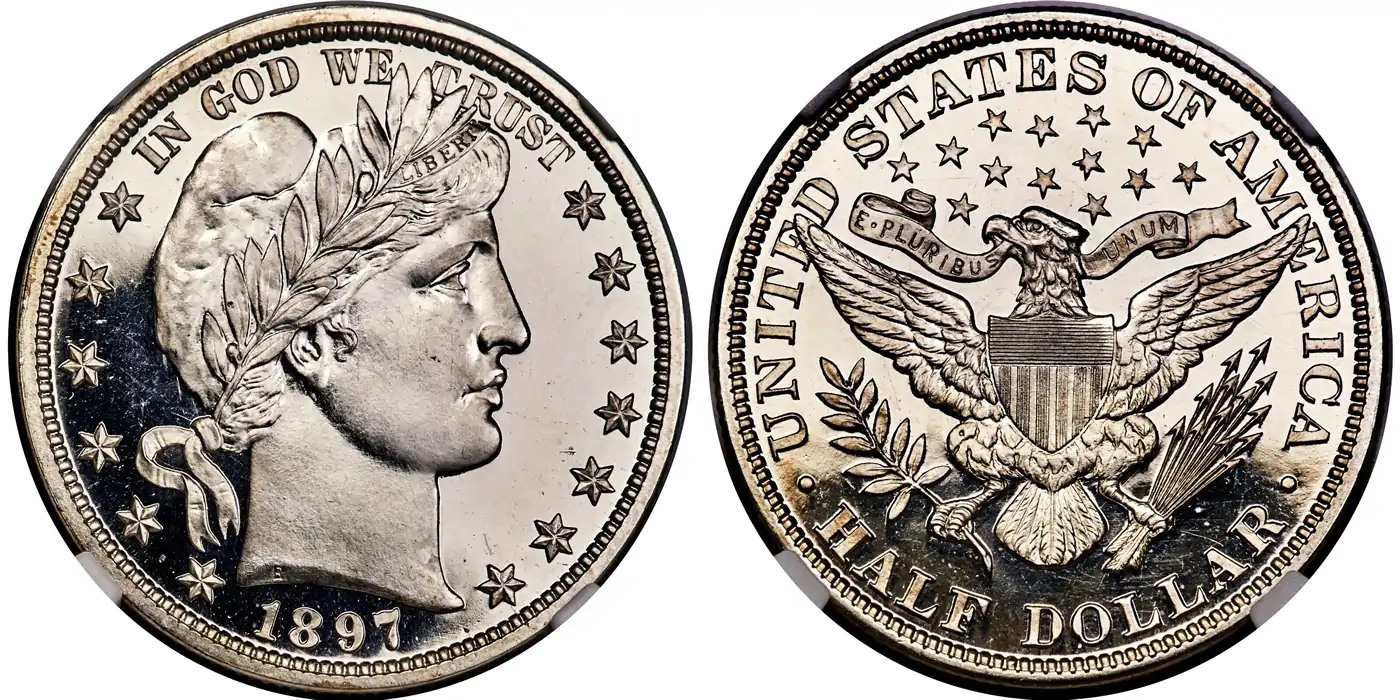 1897 Barber Half Dollar 1897 Proof Barber Half Dollar PCGS PR67 1897 Barber Half Dollar 1897 Proof Barber Half Dollar PCGS PR67