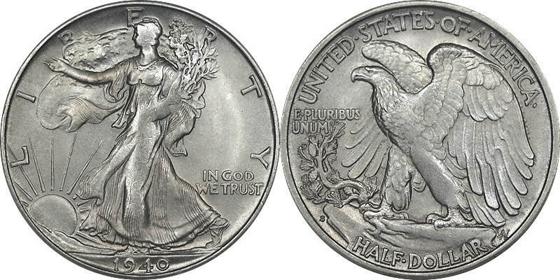 1940 S Walking Liberty Half Dollar 