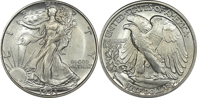 1943 S Walking Liberty Half Dollar 1943 S Walking Liberty Half Dollar