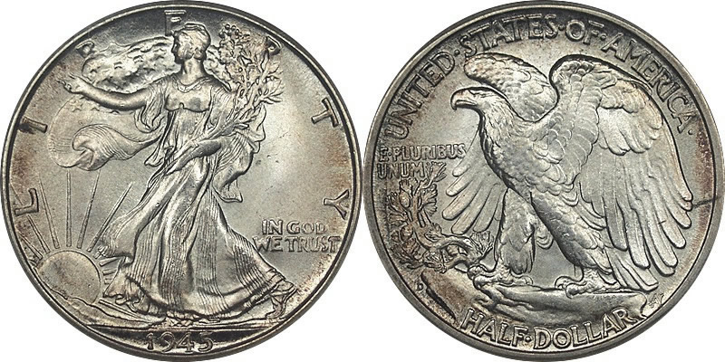 1945 D Walking Liberty Half Dollar 1945 D Walking Liberty Half Dollar